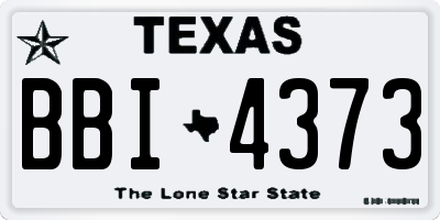 TX license plate BBI4373
