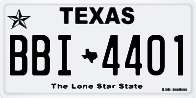 TX license plate BBI4401