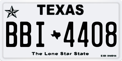 TX license plate BBI4408