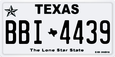TX license plate BBI4439