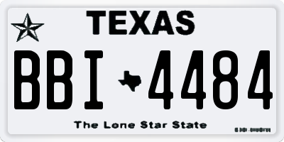 TX license plate BBI4484