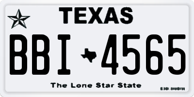 TX license plate BBI4565
