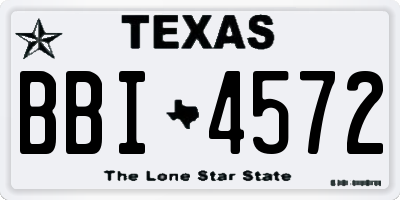 TX license plate BBI4572