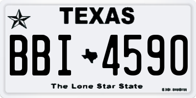 TX license plate BBI4590