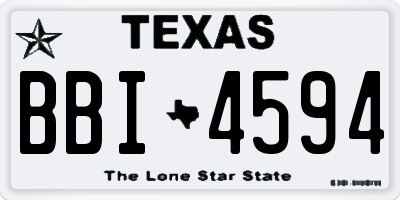 TX license plate BBI4594