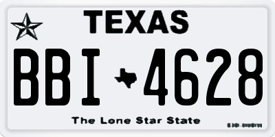 TX license plate BBI4628