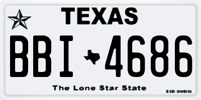 TX license plate BBI4686