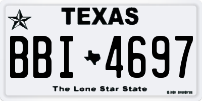 TX license plate BBI4697