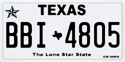 TX license plate BBI4805