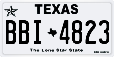 TX license plate BBI4823