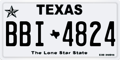 TX license plate BBI4824