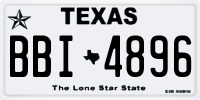 TX license plate BBI4896
