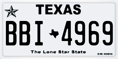 TX license plate BBI4969