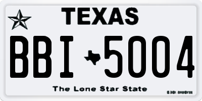 TX license plate BBI5004