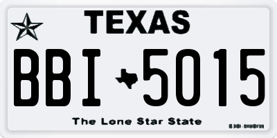 TX license plate BBI5015
