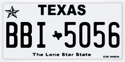 TX license plate BBI5056