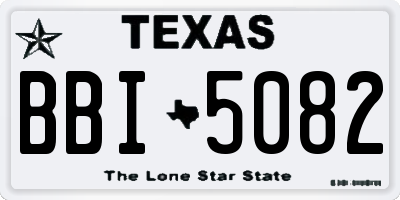 TX license plate BBI5082