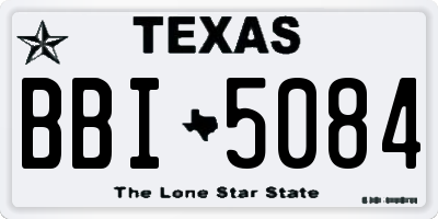 TX license plate BBI5084