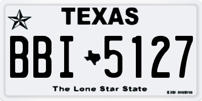 TX license plate BBI5127