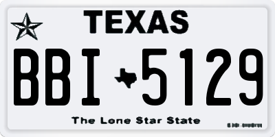 TX license plate BBI5129