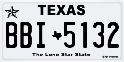 TX license plate BBI5132