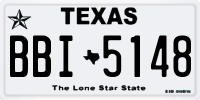 TX license plate BBI5148