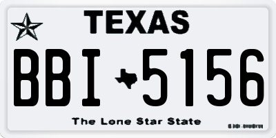 TX license plate BBI5156
