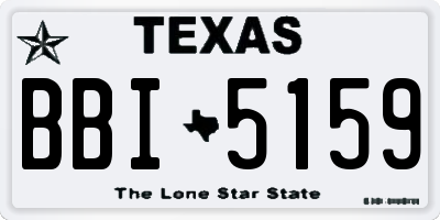 TX license plate BBI5159