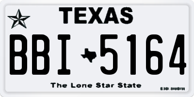 TX license plate BBI5164