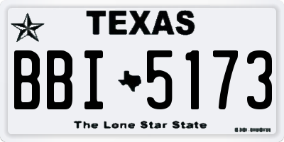 TX license plate BBI5173