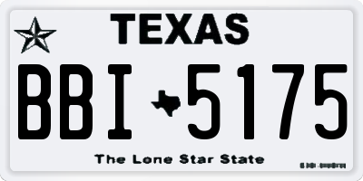 TX license plate BBI5175