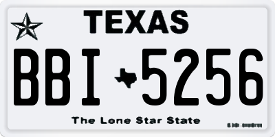 TX license plate BBI5256