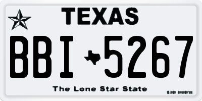 TX license plate BBI5267