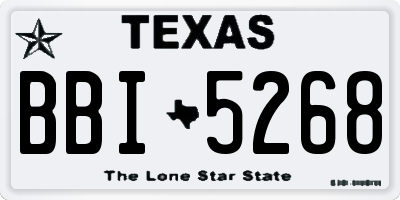 TX license plate BBI5268