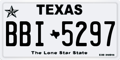 TX license plate BBI5297