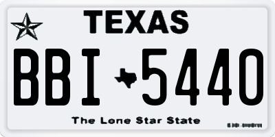 TX license plate BBI5440