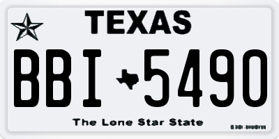 TX license plate BBI5490
