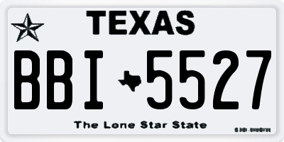 TX license plate BBI5527