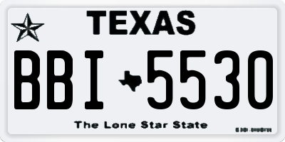 TX license plate BBI5530