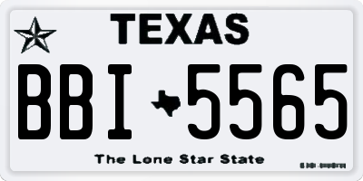 TX license plate BBI5565