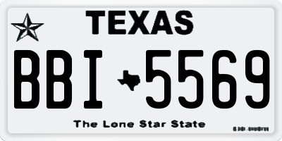 TX license plate BBI5569