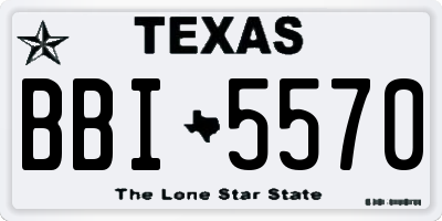 TX license plate BBI5570