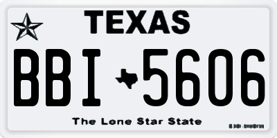 TX license plate BBI5606