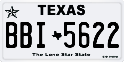 TX license plate BBI5622