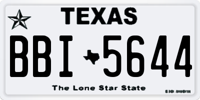 TX license plate BBI5644