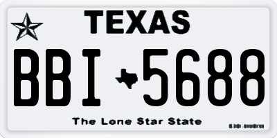 TX license plate BBI5688