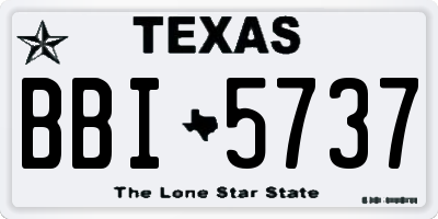TX license plate BBI5737