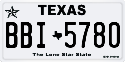 TX license plate BBI5780