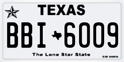 TX license plate BBI6009