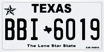 TX license plate BBI6019